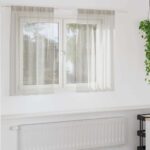 vidaXL Okenice so záclonami 2 pcs Krémová 140 x 140 cm Polyester