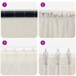 vidaXL Okenice so záclonami 2 pcs Krémová 140 x 140 cm Polyester – Obrázok 7