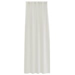 vidaXL Okenice so záclonami 2 pcs Krémová 140 x 260 cm Polyester – Obrázok 4