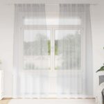 vidaXL Voile záclona 2 pcs Svetlosivá 245 x 140 cm Polyester