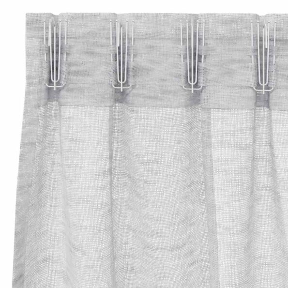 vidaXL Voile záclona 2 pcs Svetlosivá 245 x 140 cm Polyester – Obrázok 5