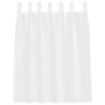 vidaXL Okenice so záclonami 2 pcs Biela 140 x 140 cm Polyester – Obrázok 4