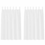 vidaXL Okenice so záclonami 2 pcs Biela 140 x 175 cm Polyester – Obrázok 2