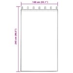 vidaXL Okenice so záclonami 2 pcs Biela 140 x 245 cm Polyester – Obrázok 8