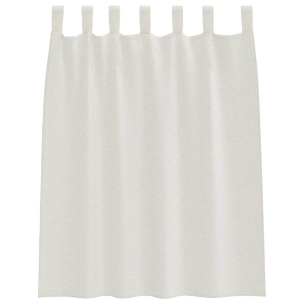 vidaXL Okenice so záclonami 2 pcs Krémová 140 x 140 cm Polyester – Obrázok 4