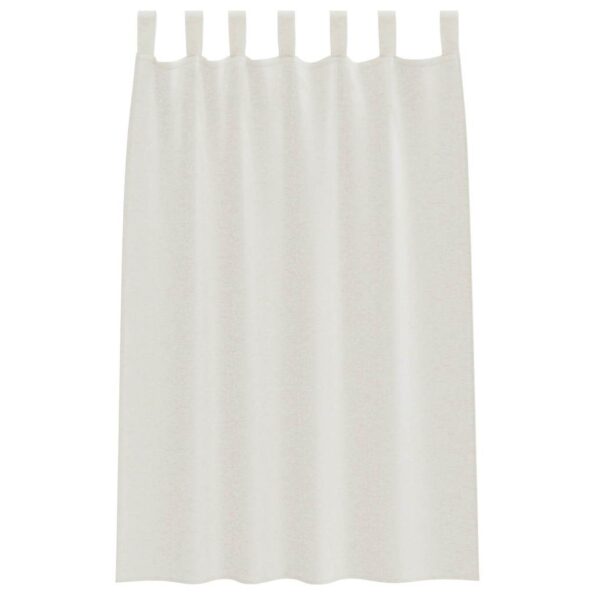 vidaXL Okenice so záclonami 2 pcs Krémová 140 x 175 cm Polyester – Obrázok 4
