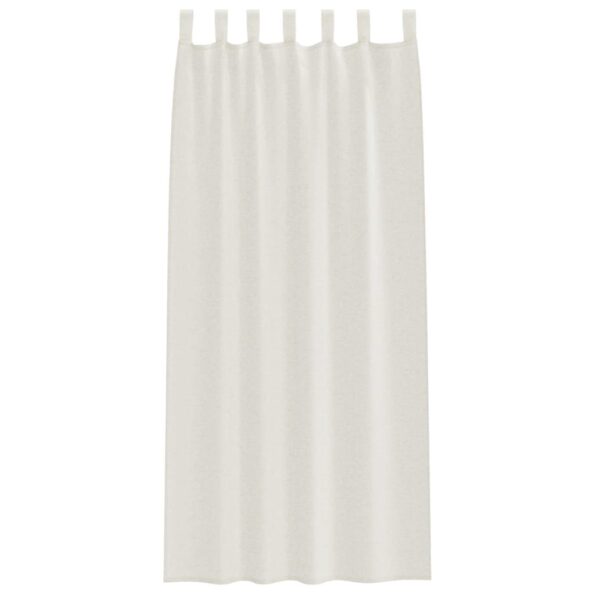 vidaXL Okenice so záclonami 2 pcs Krémová 140 x 225 cm Polyester – Obrázok 4