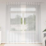 vidaXL Voile záclona 2 pcs Svetlosivá 260 x 140 cm Polyester