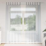 vidaXL Voile záclona 2 pcs Tmavo šedá 245 x 140 cm Polyester