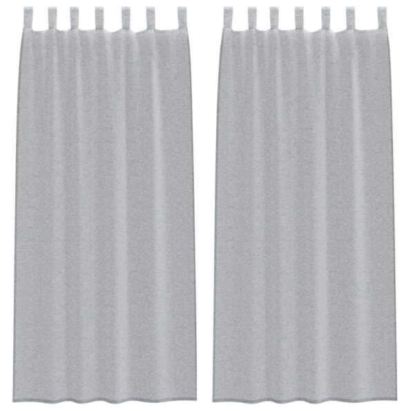 vidaXL Voile záclona 2 pcs Tmavo šedá 245 x 140 cm Polyester – Obrázok 2