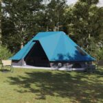 vidaXL Tipi stan so strechou s úložiskom Modrá 680 x 430 x 270 cm taft