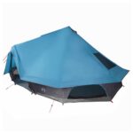 vidaXL Tipi stan so strechou s úložiskom Modrá 680 x 430 x 270 cm taft – Obrázok 2