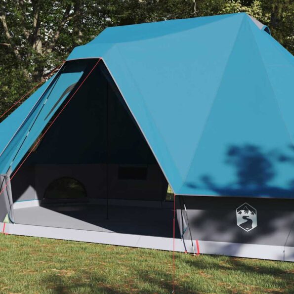 vidaXL Tipi stan so strechou s úložiskom Modrá 680 x 430 x 270 cm taft – Obrázok 3