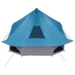 vidaXL Tipi stan so strechou s úložiskom Modrá 680 x 430 x 270 cm taft – Obrázok 5