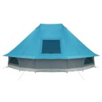 vidaXL Tipi stan so strechou s úložiskom Modrá 680 x 430 x 270 cm taft – Obrázok 6