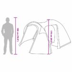 vidaXL Dómový stan so strechou s úložiskom so vzduchovým vetraním Modrá – Obrázok 11