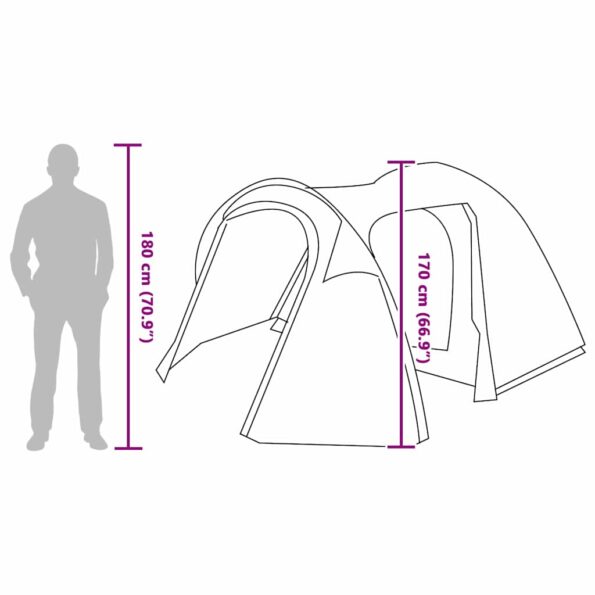 vidaXL Dómový stan so strechou s úložiskom so vzduchovým vetraním Modrá – Obrázok 11