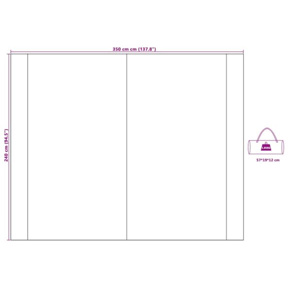 vidaXL Vodotesná plachta Zelená 350 x 240 cm – Obrázok 12