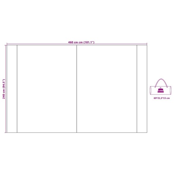 vidaXL Vodoodolný tarp 460 x 240 cm – Obrázok 12