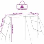 vidaXL Vodoodolný tarp 302 x 240 x 240 cm – Obrázok 12