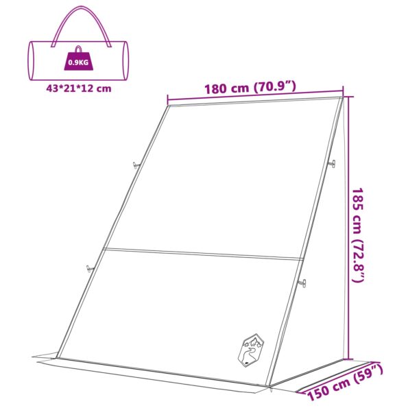 vidaXL Stan odolný voči vode 190 x 150 x 230 cm – Obrázok 12