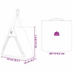 vidaXL Taška na skladovanie Šedá, modrá, červená 24 x 16 x 24 cm – Obrázok 13