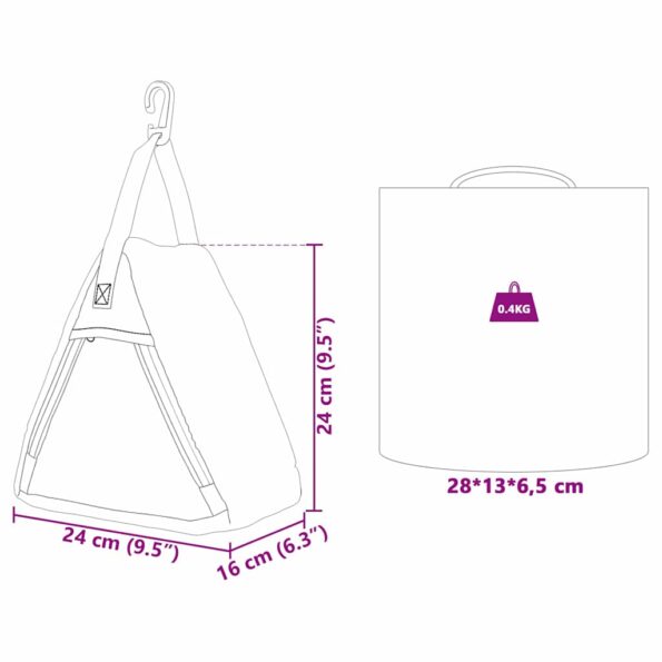 vidaXL Taška na skladovanie Šedá, modrá, červená 24 x 16 x 24 cm – Obrázok 13
