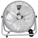 vidaXL Bubnový ventilátor s kolesom Strieborná 73 x 42 x 70 cm Hliník – Obrázok 2