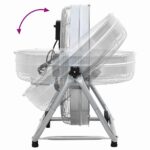 vidaXL Bubnový ventilátor s kolesom Strieborná 73 x 42 x 70 cm Hliník – Obrázok 8