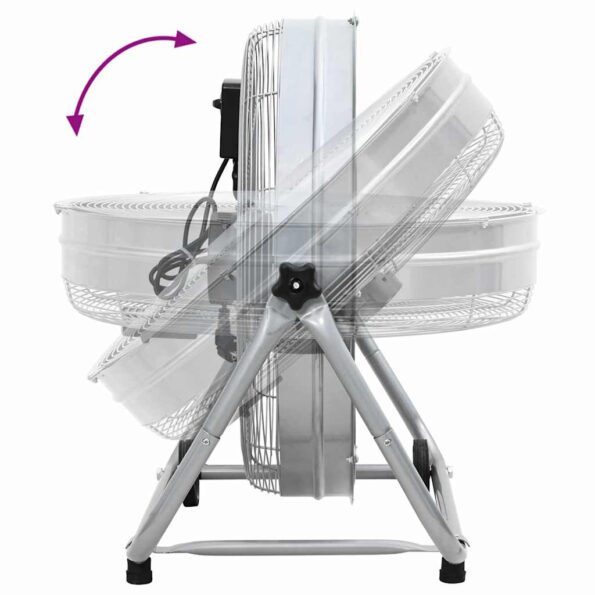 vidaXL Bubnový ventilátor s kolesom Strieborná 73 x 42 x 70 cm Hliník – Obrázok 8