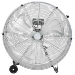 vidaXL Bubnový ventilátor s kolesom Strieborná 79 x 37 x 82 cm Hliník – Obrázok 2