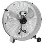vidaXL Bubnový ventilátor s kolesom Strieborná 79 x 37 x 82 cm Hliník – Obrázok 4