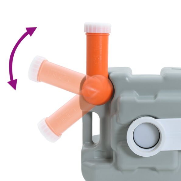 vidaXL kempingová úložná skrinka sivé telo+biely vrch – Obrázok 9