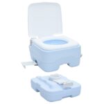 vidaXL Kempingová toaleta 2 pcs Modrá a biela – Obrázok 12