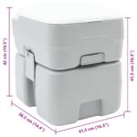 vidaXL Kempingové WC Sivá 41,5 x 36,5 x 42 cm – Obrázok 12