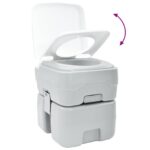 vidaXL Kempingové WC Sivá 41,5 x 36,5 x 42 cm – Obrázok 9