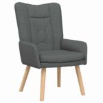 vidaXL kreslo Tmavo šedá 63 x 67 x 94 cm Tkanina a preglejka – Obrázok 2