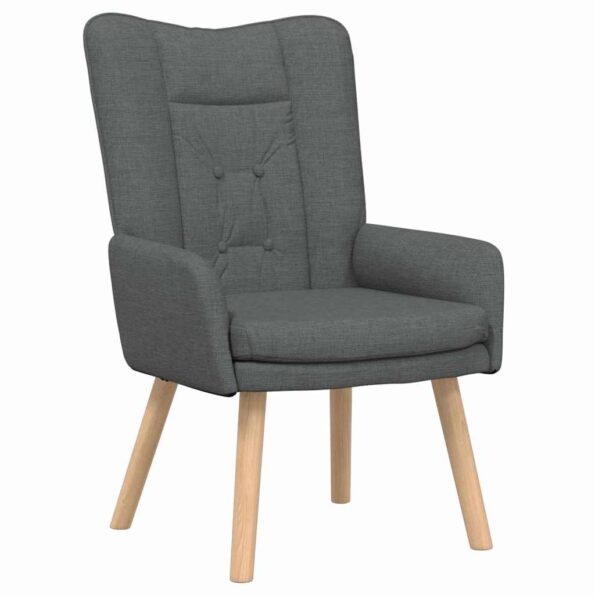 vidaXL kreslo Tmavo šedá 63 x 67 x 94 cm Tkanina a preglejka – Obrázok 2