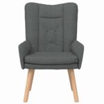 vidaXL kreslo Tmavo šedá 63 x 67 x 94 cm Tkanina a preglejka – Obrázok 4