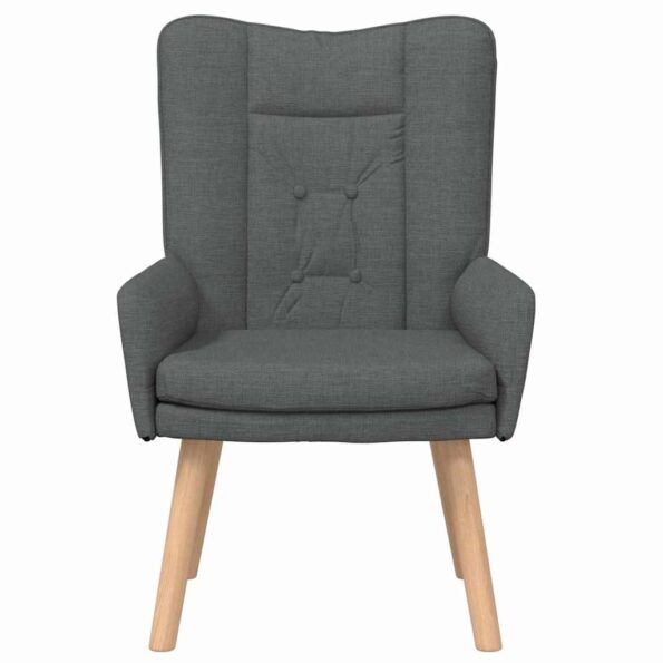vidaXL kreslo Tmavo šedá 63 x 67 x 94 cm Tkanina a preglejka – Obrázok 4