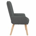 vidaXL kreslo Tmavo šedá 63 x 67 x 94 cm Tkanina a preglejka – Obrázok 5