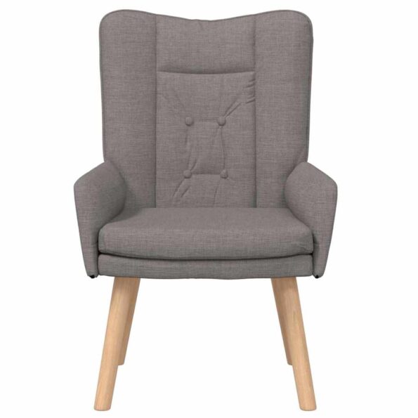 vidaXL Relaxačné Kreslo Taupe Textília – Obrázok 4