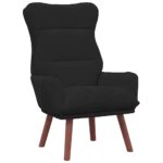 vidaXL kreslo Čierna 69 x 74 x 93 cm Zamat – Obrázok 2