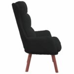 vidaXL kreslo Čierna 69 x 74 x 93 cm Zamat – Obrázok 5