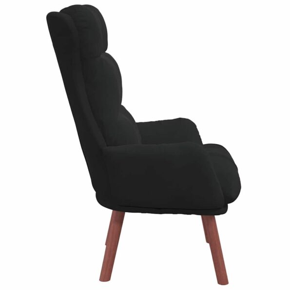 vidaXL kreslo Čierna 69 x 74 x 93 cm Zamat – Obrázok 5