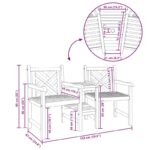 vidaXL Vonkajšie stoličky Hnedá 152 x 63 x 89 cm Tíkový masív – Obrázok 10