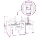 vidaXL Vonkajšie stoličky Hnedá 152 x 63 x 89 cm Tíkový masív – Obrázok 11