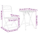 vidaXL 3-dielna rozkladacia bistró súprava, biela oceľ – Obrázok 12