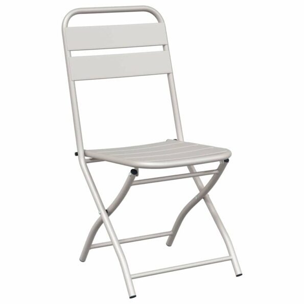 vidaXL 3-dielna sklápacia bistro súprava béžová oceľ – Obrázok 5