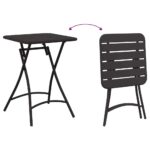 vidaXL Bistro súprava 3 pcs Antracit Oceľ – Obrázok 10